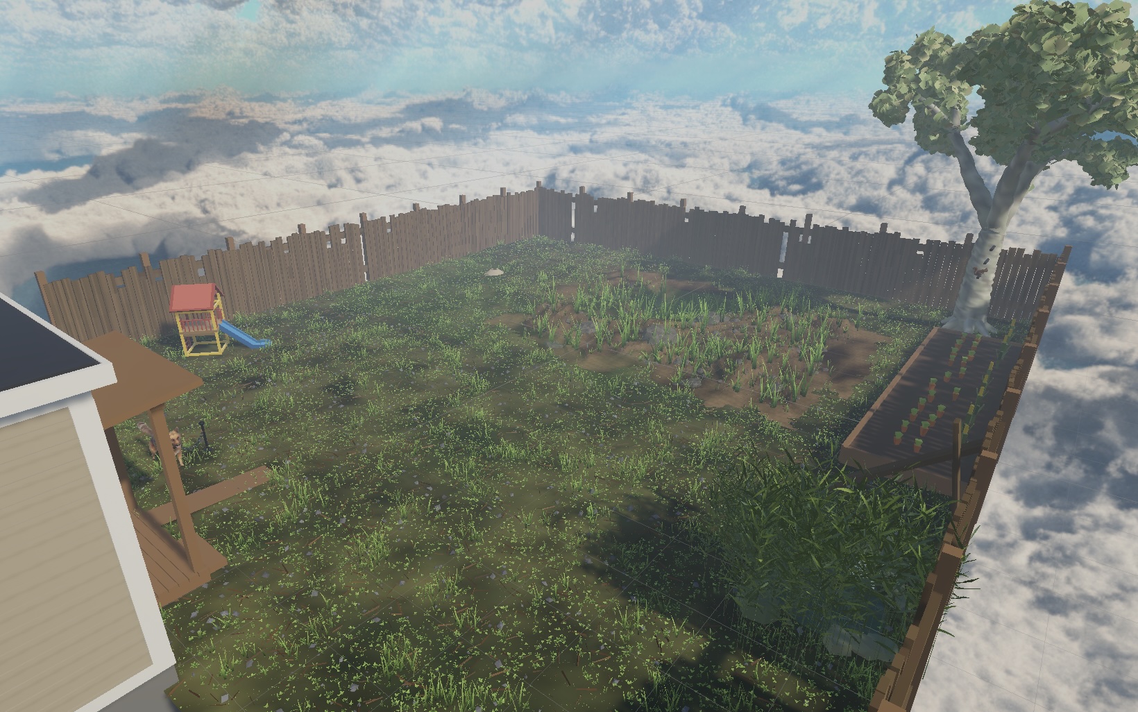 backyard view of grasslands