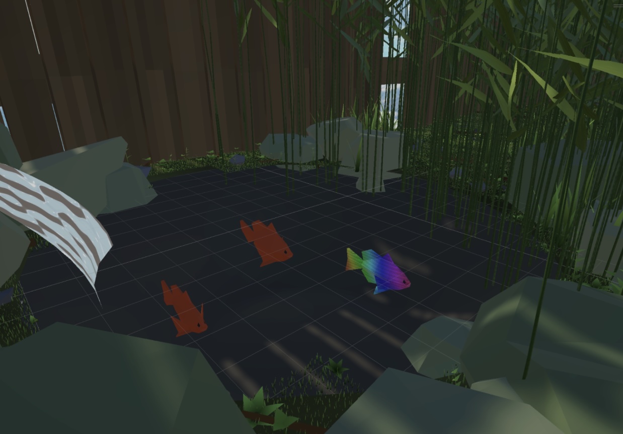 pond with fishes