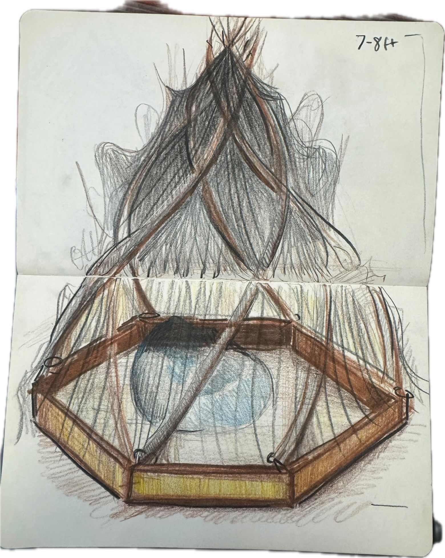 Concept sketch for the Hypnagogic Tent
